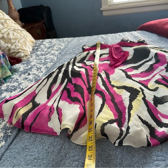 Blush Prom by Alexia Dress Strapless Zebra Print w/ Pink Sequins Formal Size 8 - Picture 11 of 11